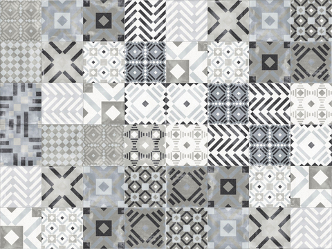 复古碎拼图案花砖瓷砖54