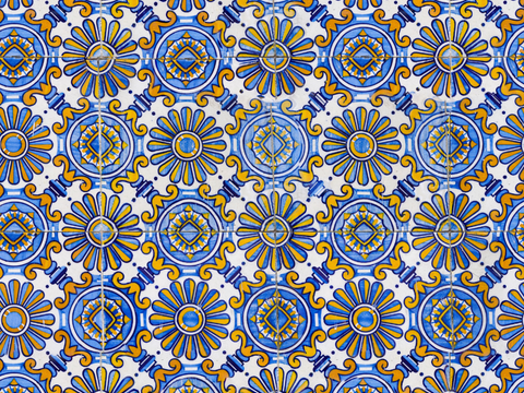 复古艺术几何图案瓷砖花砖128