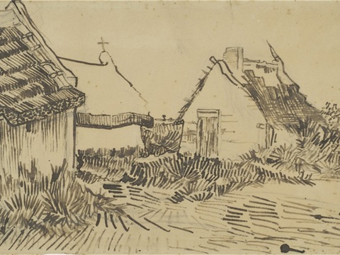  梵高后印象派素描绘画作品，现代世界经典名画531 梵高 Ho 