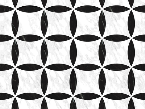 大理石几何拼花图案铺装34