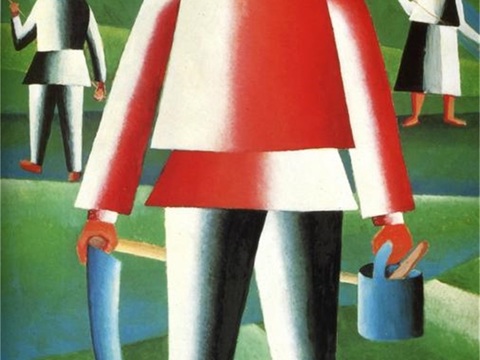  马列维奇抽象画，几何抽象装饰画96 