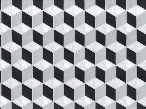 大理石几何拼花图案铺装77