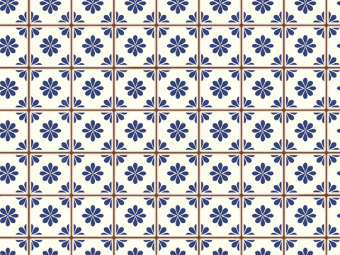  复古艺术几何图案瓷砖花砖25 