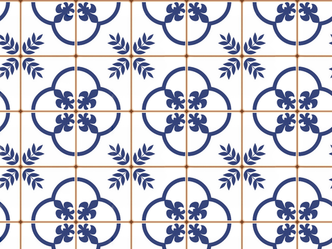 复古艺术几何图案瓷砖花砖6