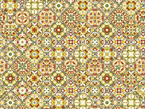 复古艺术几何图案瓷砖花砖14