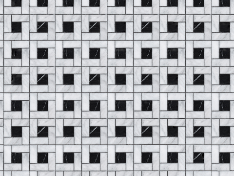 大理石几何拼花图案铺装61