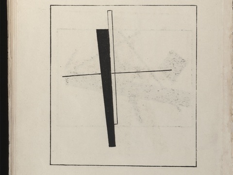  马列维奇抽象画，几何抽象装饰画79 