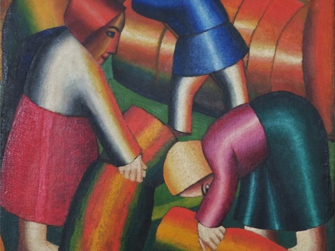  马列维奇抽象画，几何抽象装饰画148 