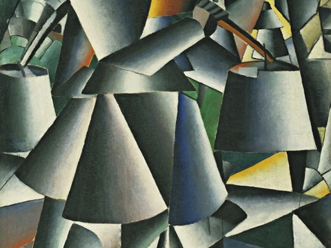  马列维奇抽象画，几何抽象装饰画34 