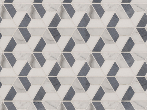 大理石几何拼花图案铺装15