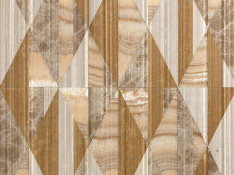  大理石几何拼花图案铺装100 