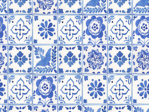 复古艺术几何图案瓷砖花砖102