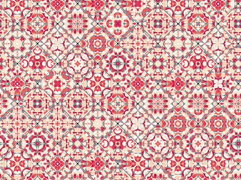 复古艺术几何图案瓷砖花砖11