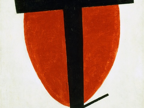  马列维奇抽象画，几何抽象装饰画83 