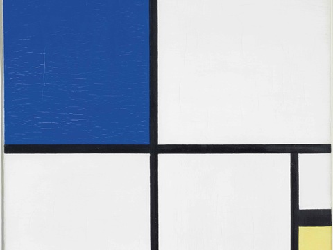 蒙德里安抽象画，风格派抽象画，装饰画64