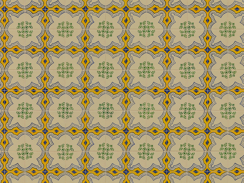 复古艺术几何图案瓷砖花砖56