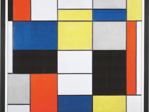 蒙德里安抽象画，风格派抽象画，装饰画60