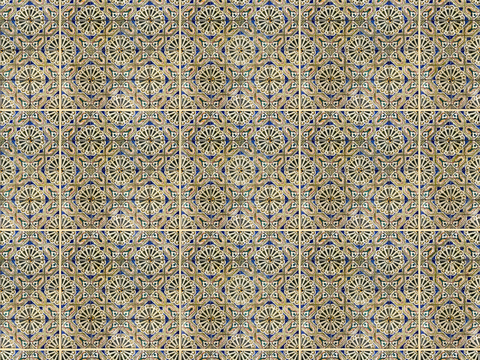 复古艺术几何图案瓷砖花砖84