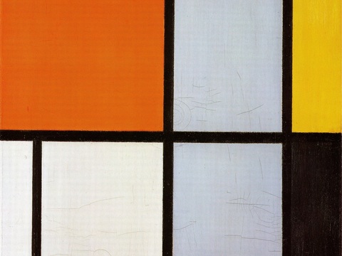  蒙德里安抽象画，风格派抽象画，装饰画16 