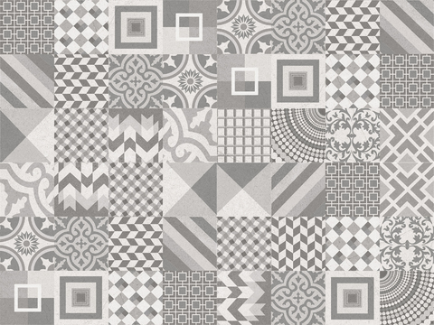 复古碎拼图案花砖瓷砖55