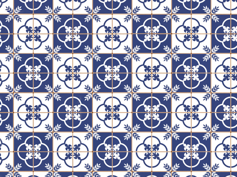 复古艺术几何图案瓷砖花砖8