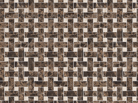  大理石几何拼花图案铺装59 