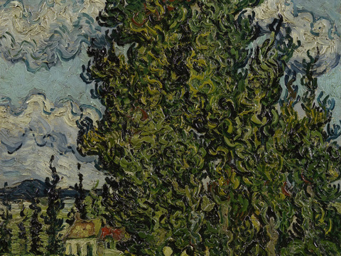 梵高后印象派风景绘画作品，现代世界经典名画036 梵高 Cy