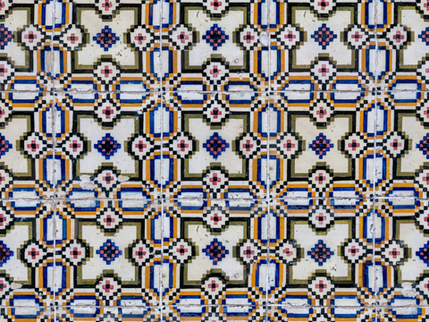  复古艺术几何图案瓷砖花砖61 