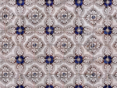 复古艺术几何图案瓷砖花砖48