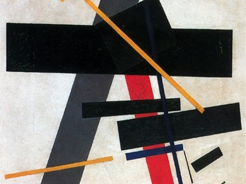  马列维奇抽象画，几何抽象装饰画78 