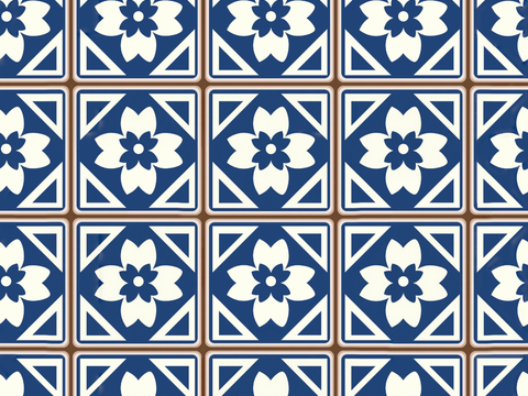 复古艺术几何图案瓷砖花砖26