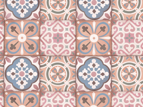 复古碎拼图案花砖瓷砖23