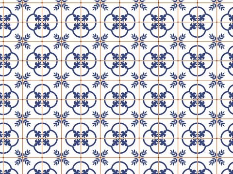 复古艺术几何图案瓷砖花砖5