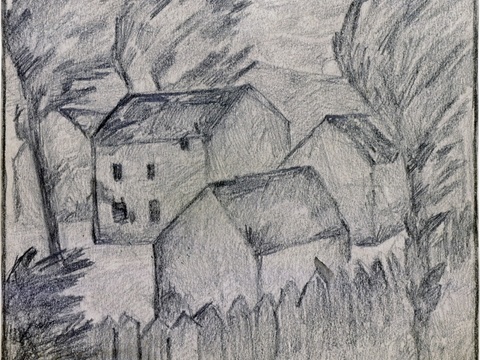  马列维奇抽象画，几何抽象装饰画135 