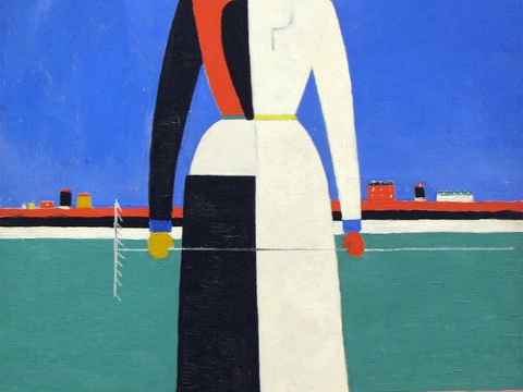 马列维奇抽象画，几何抽象装饰画2