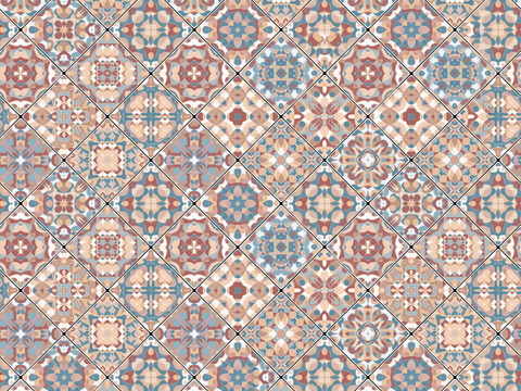 复古艺术几何图案瓷砖花砖10