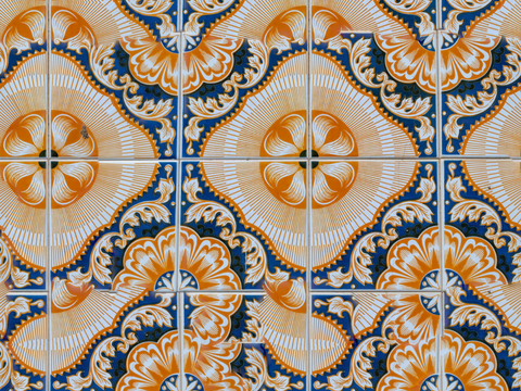 复古艺术几何图案瓷砖花砖116