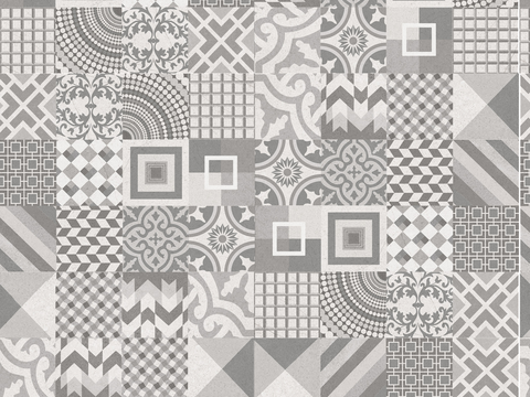 复古碎拼图案花砖瓷砖41