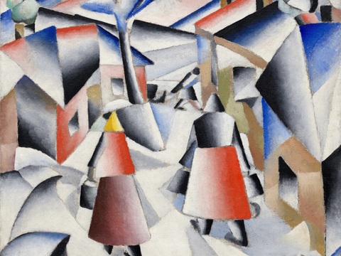  马列维奇抽象画，几何抽象装饰画100 