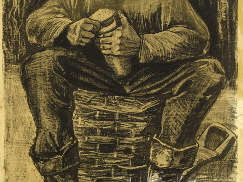 梵高后印象派素描绘画作品，现代世界经典名画636 梵高 Wo