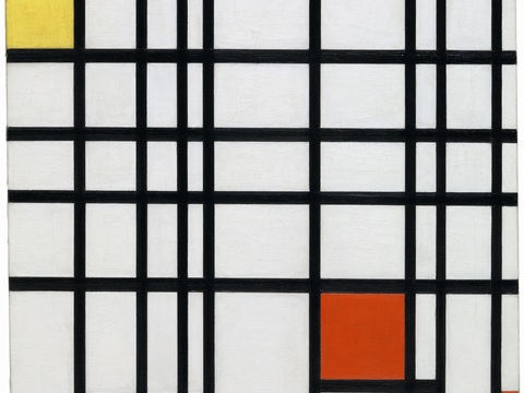 蒙德里安抽象画，风格派抽象画，装饰画34 