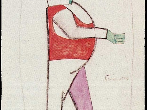  马列维奇抽象画，几何抽象装饰画156 