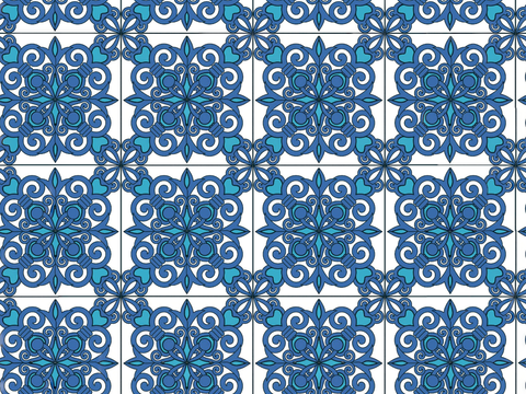  复古艺术几何图案瓷砖花砖24 