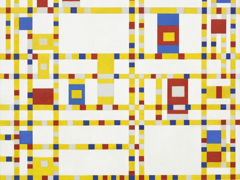  蒙德里安抽象画，风格派抽象画，装饰画24 