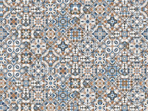 复古艺术几何图案瓷砖花砖13