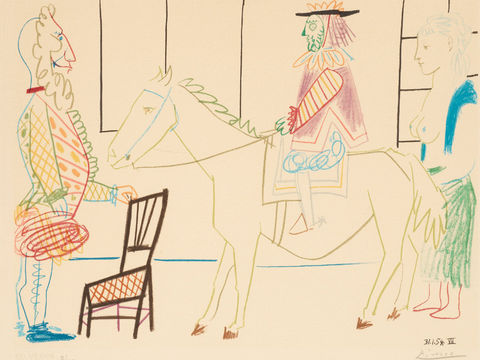  毕加索立体主义绘画作品，现代抽象画，世界经典名画112 