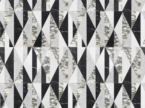  大理石几何拼花图案铺装48 