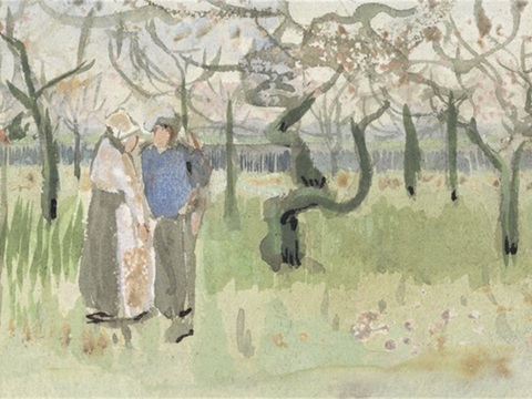 梵高后印象派素描绘画作品，现代世界经典名画558 梵高 Or