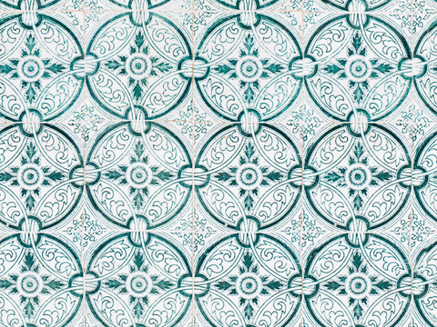 复古艺术几何图案瓷砖花砖76