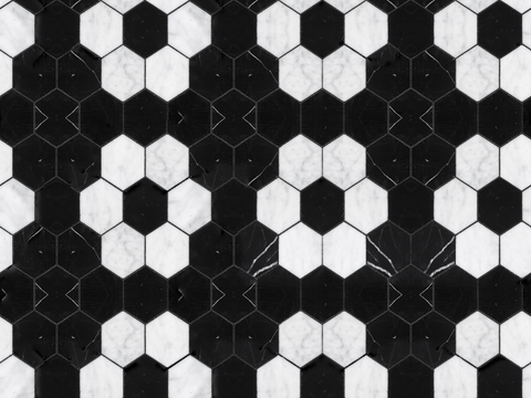 大理石几何拼花图案铺装21